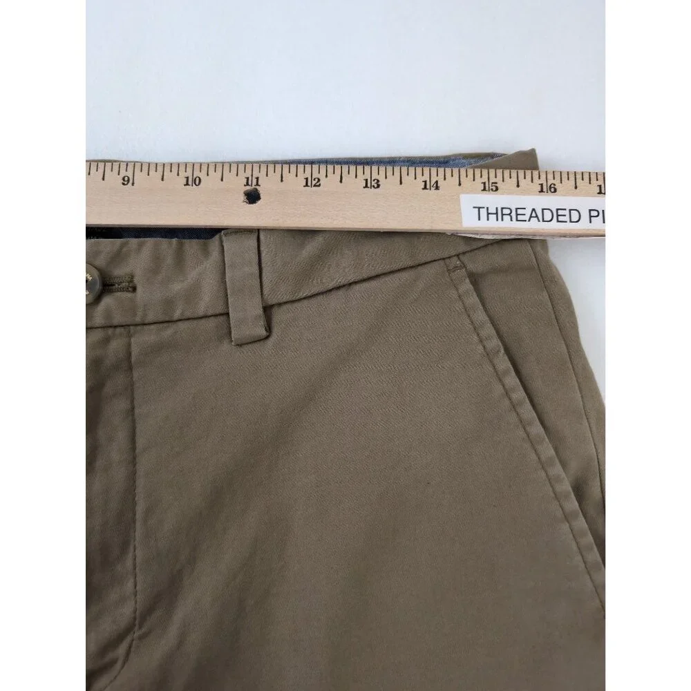 Banana Republic Aiden Chino‎ Pants Mens 31x32 Khaki Slim Fit Flat Front Preppy